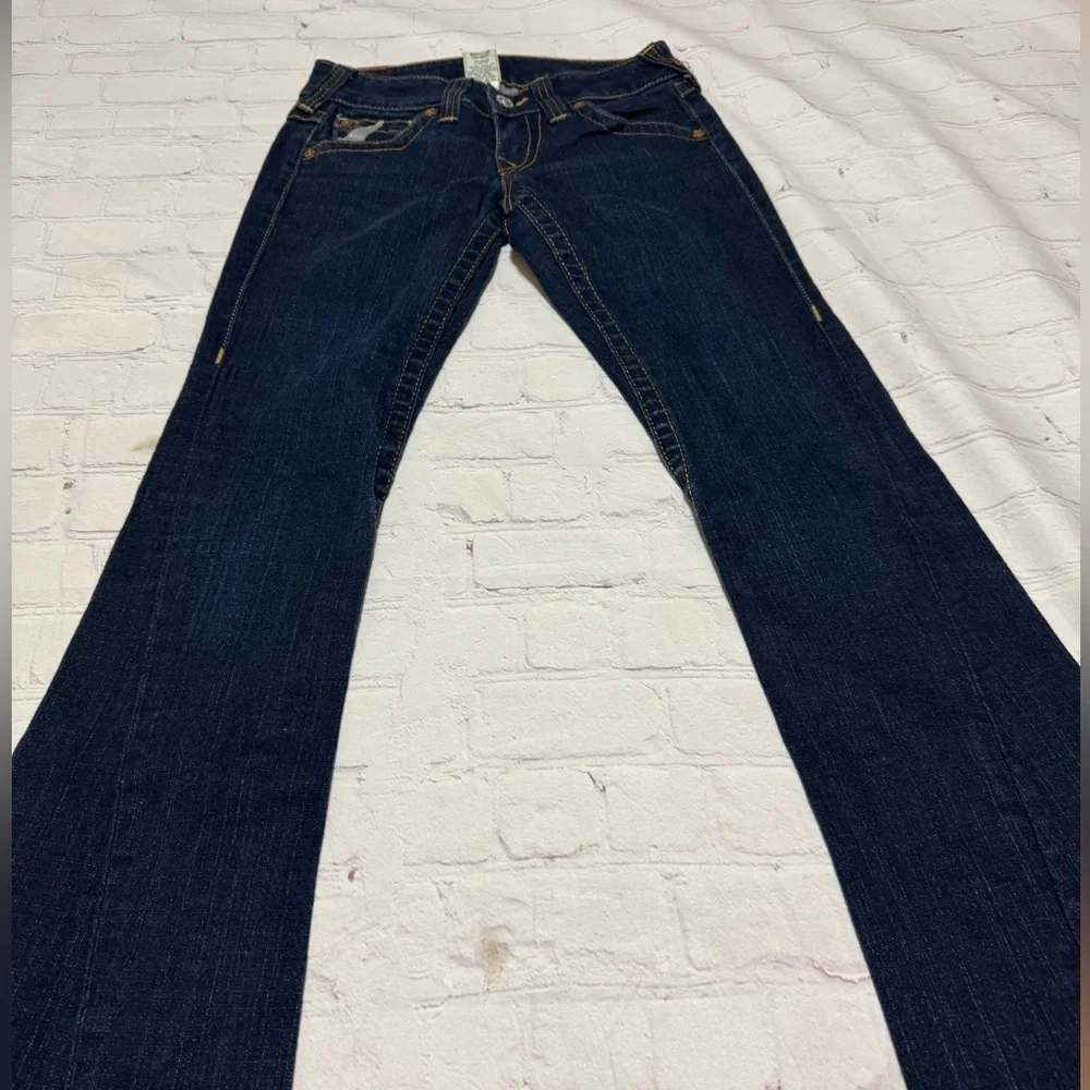 TRUE RELIGION BRAND JEANS “JOEY” boot cut flare Women's Blue Denim Pants 27 EUC - Picture 14 of 15